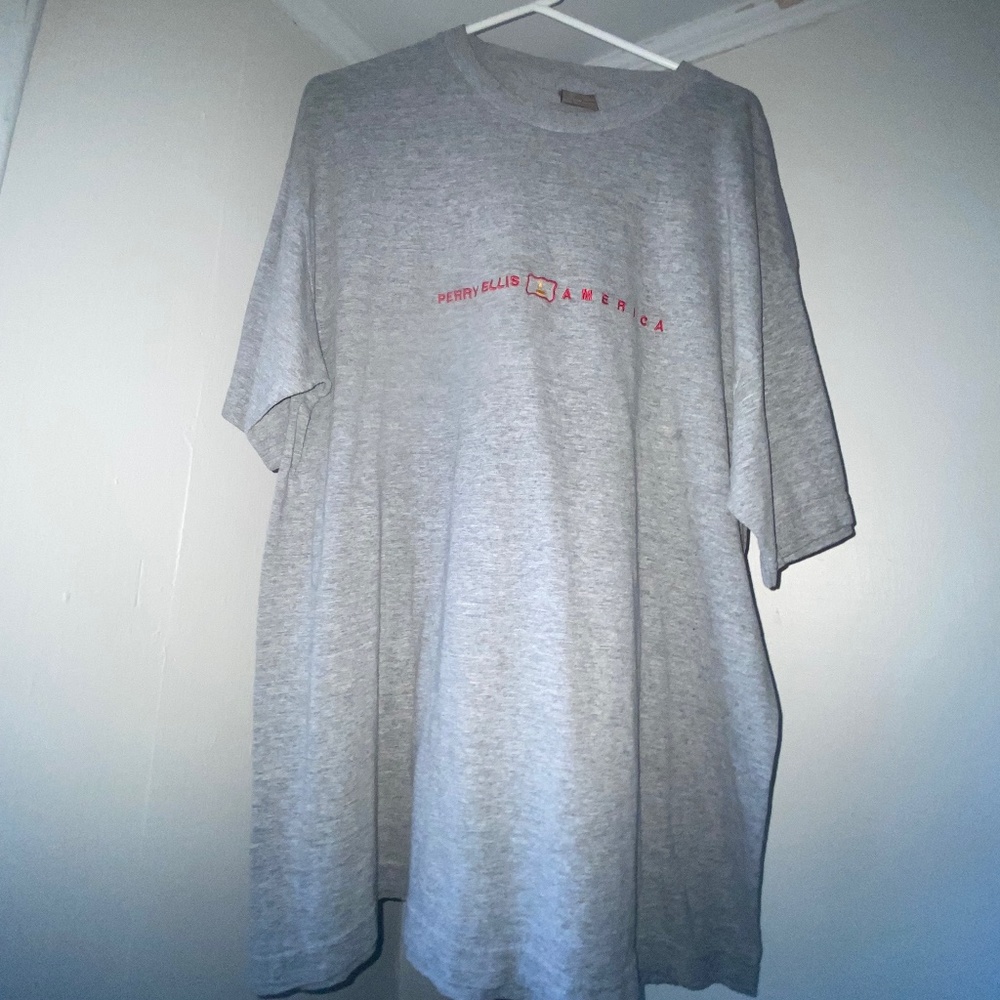 Perry Elis America plain grey T-shirt